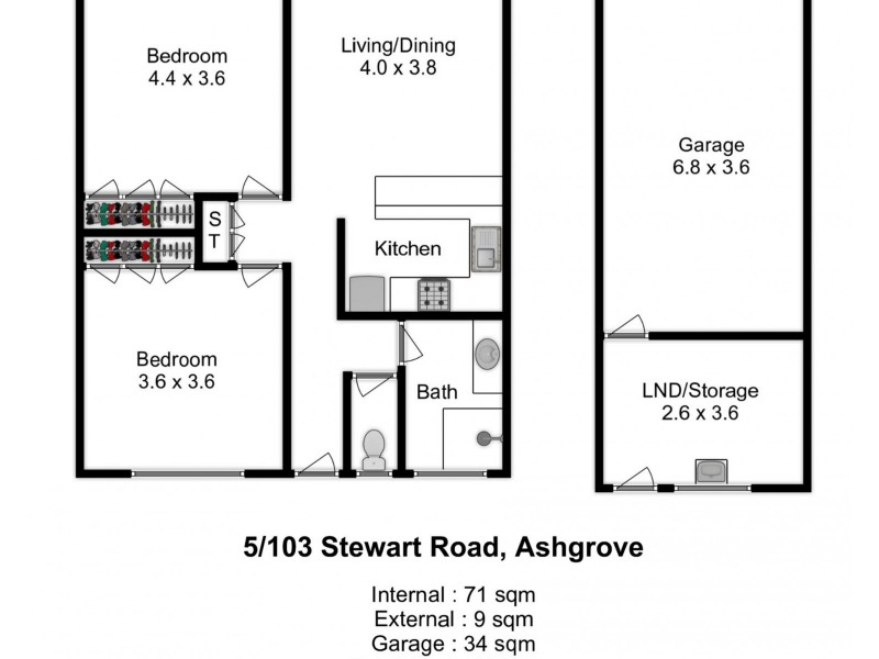 5/103 Stewart Road, Ashgrove QLD 4060 Floorplan