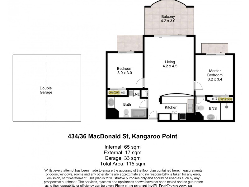 434/36 MacDonald Street, Kangaroo Point QLD 4169 Floorplan