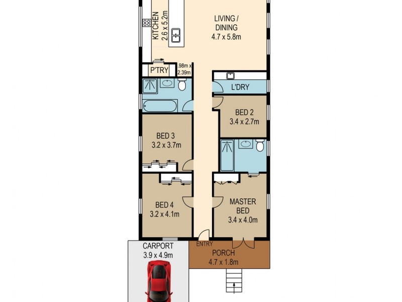 44 Alma Street, Paddington QLD 4064 Floorplan