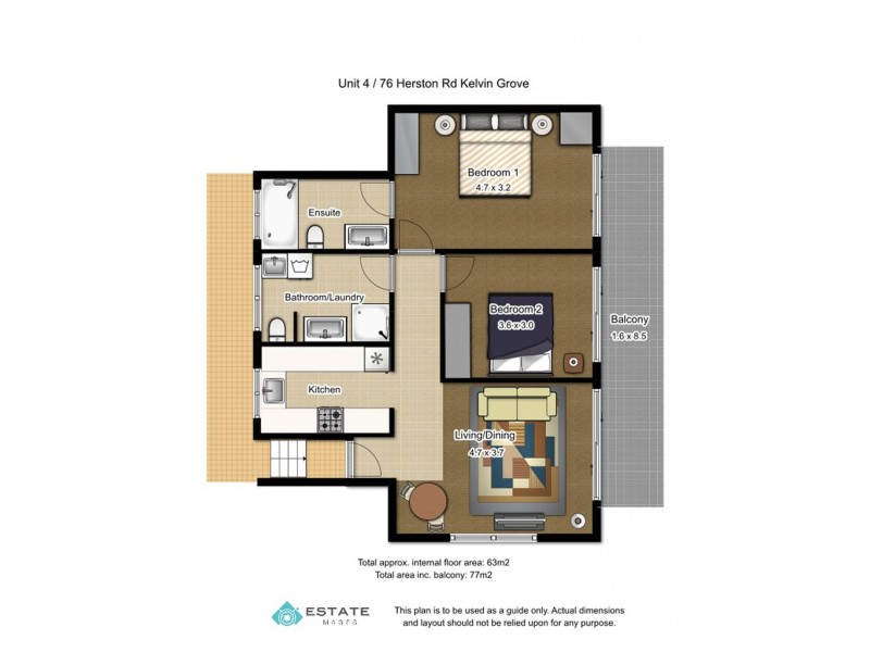 4/76 Herston Road, Kelvin Grove QLD 4059 Floorplan