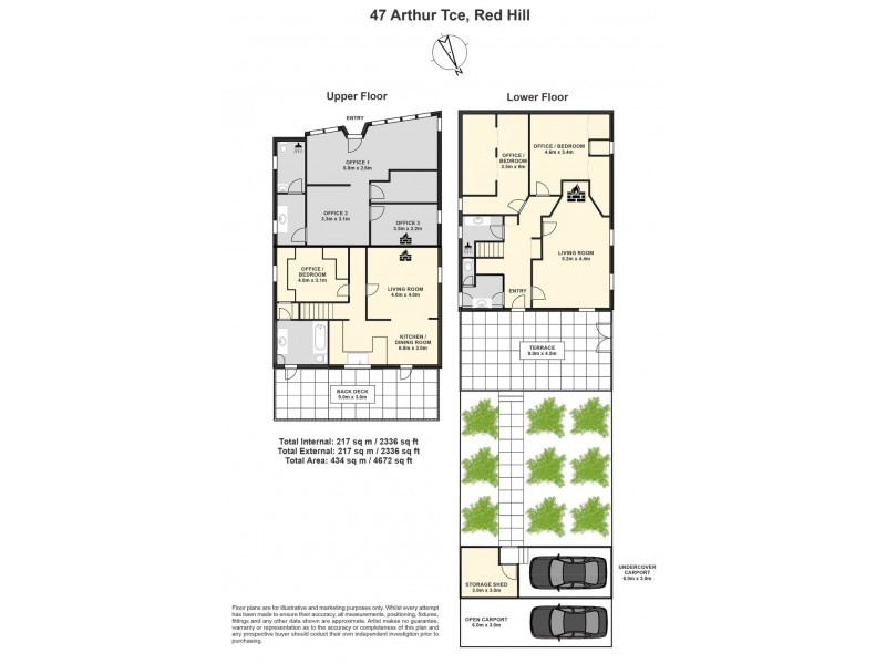 47 Arthur Tce, Red Hill QLD 4059 Floorplan