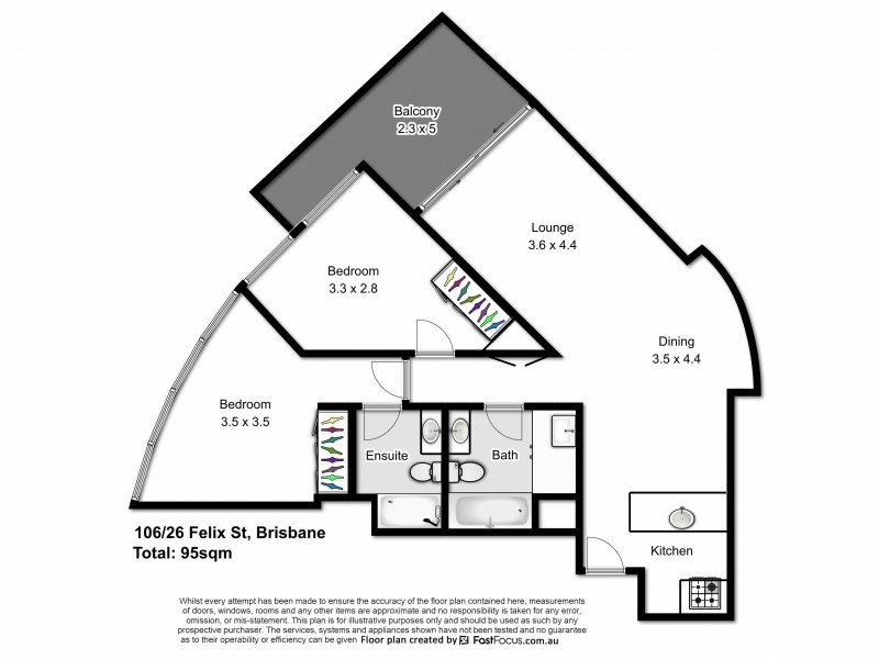 106/26 Felix Street, Brisbane City QLD 4000 Floorplan