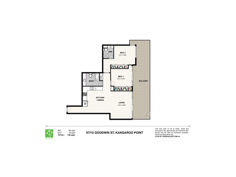 67/15 Goodwin Street, Kangaroo Point QLD 4169 Floorplan