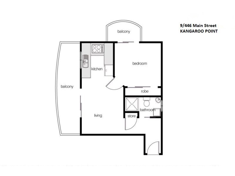 9/446 Main Street, Kangaroo Point QLD 4169 Floorplan