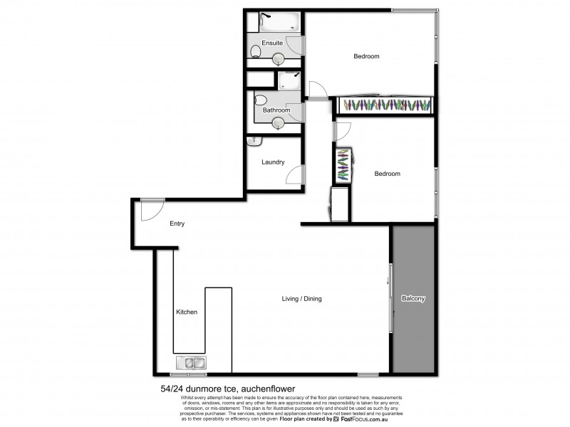 54/24 Dunmore Terrace, Auchenflower QLD 4066 Floorplan