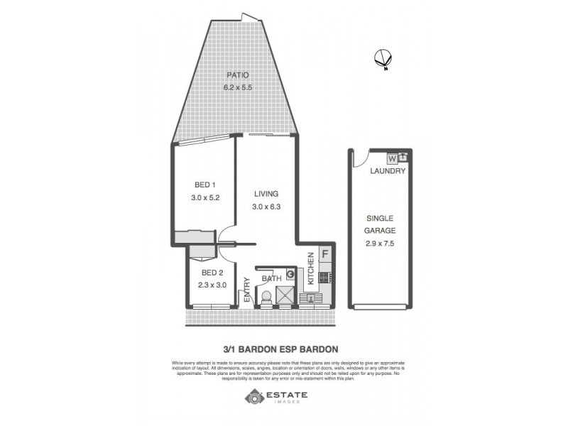 3/1 Bardon Esplanade, Bardon QLD 4065 Floorplan