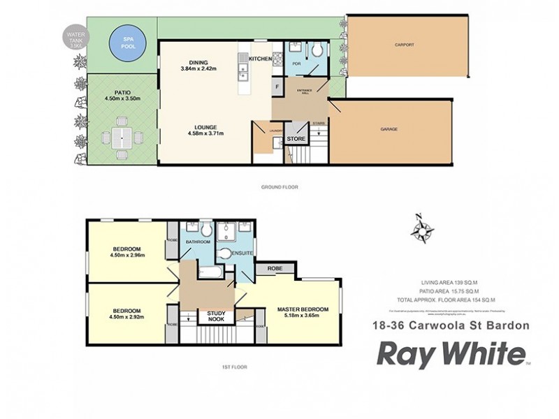 18/36 Carwoola St, Bardon QLD 4065 Floorplan