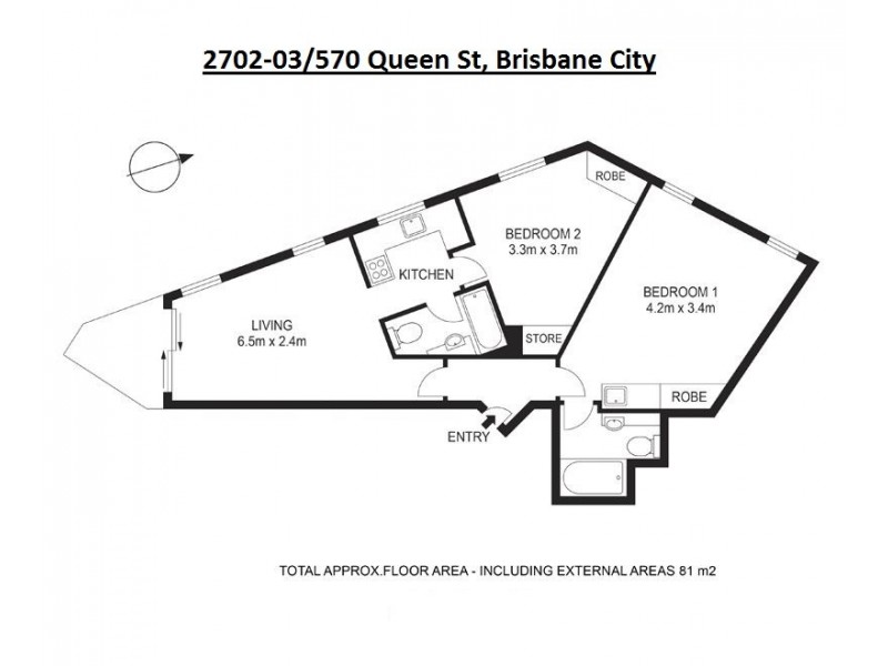 2702-03/570 Queen Street, Brisbane City QLD 4000 Floorplan