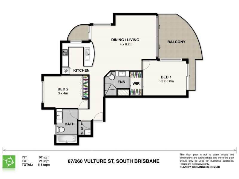 87/260 Vulture Street, South Brisbane QLD 4101 Floorplan