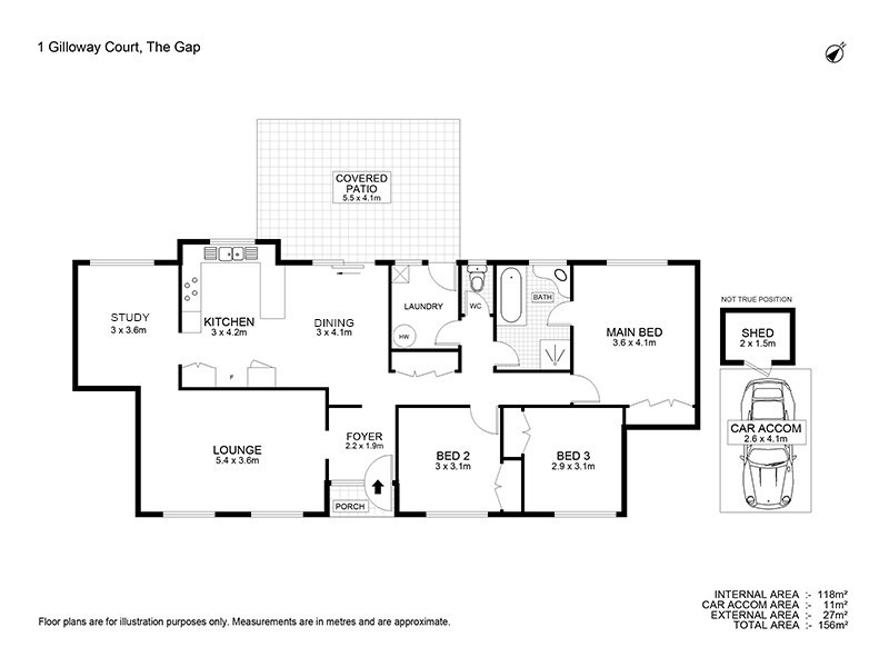 1 Gilloway Court, The Gap QLD 4061 Floorplan
