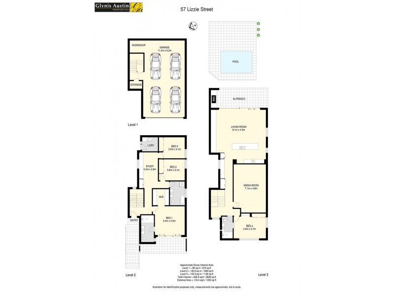 57 Lizzie Street, Bardon QLD 4065 Floorplan