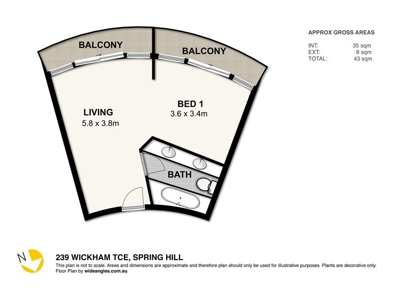 601/239 Wickham Terrace, Spring Hill QLD 4000 Floorplan