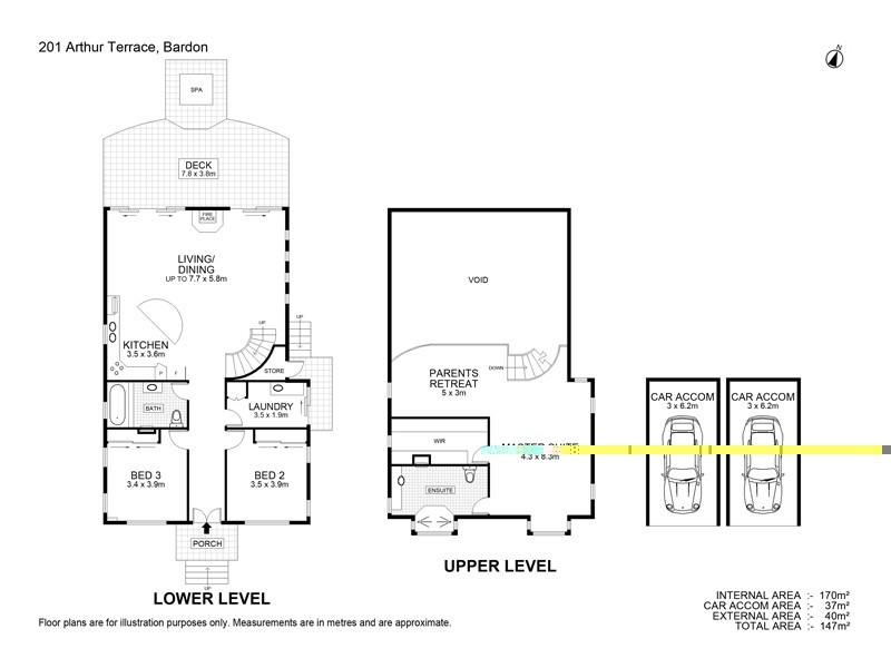 201 Arthur Terrace, Bardon QLD 4065 Floorplan