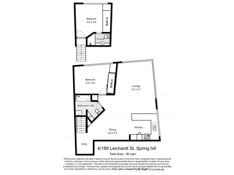 4/189 Leichhardt Street, Spring Hill QLD 4000 Floorplan