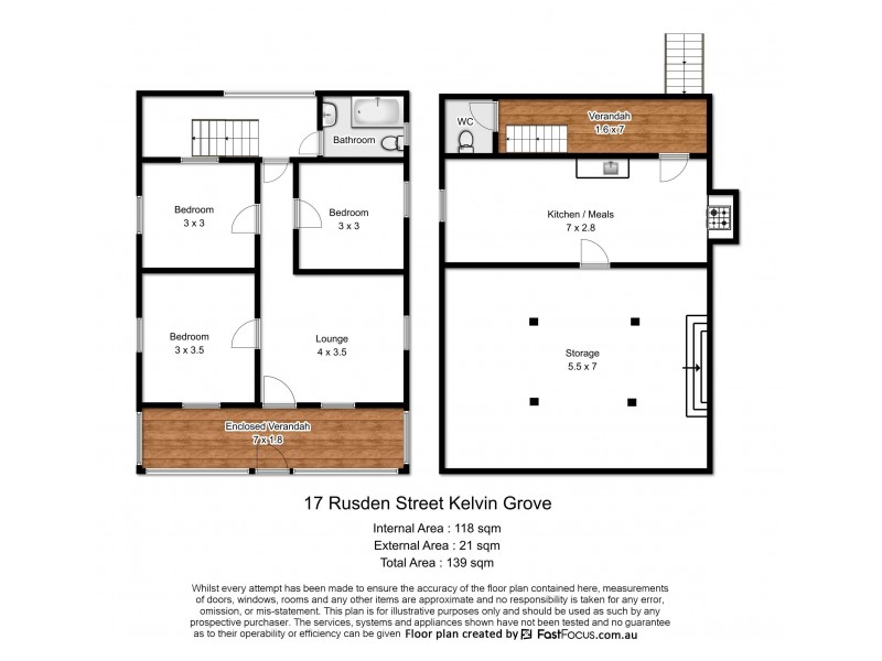 17 Rusden Street, Kelvin Grove QLD 4059 Floorplan