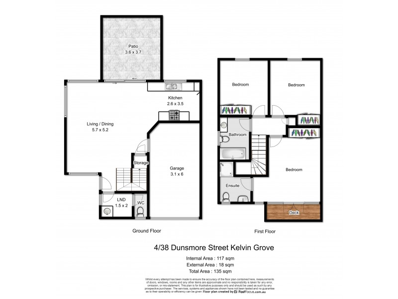 4/38 Dunsmore Street, Kelvin Grove QLD 4059 Floorplan
