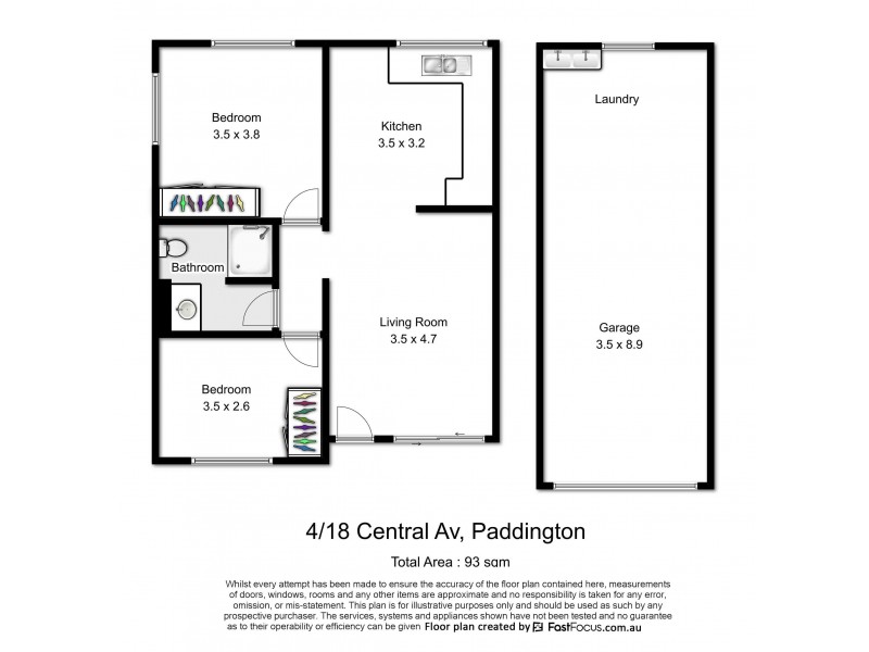 4/18 Central Avenue, Paddington QLD 4064 Floorplan