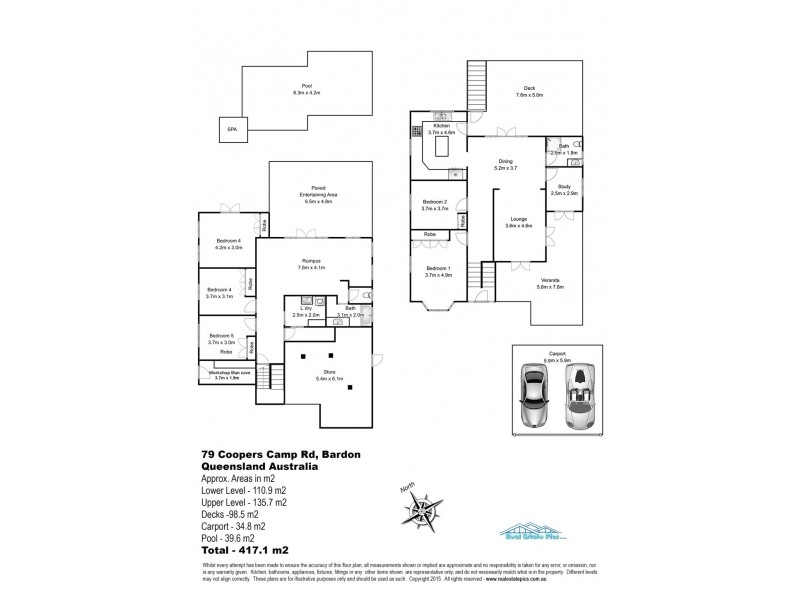 79 Coopers Camp Road, Bardon QLD 4065 Floorplan