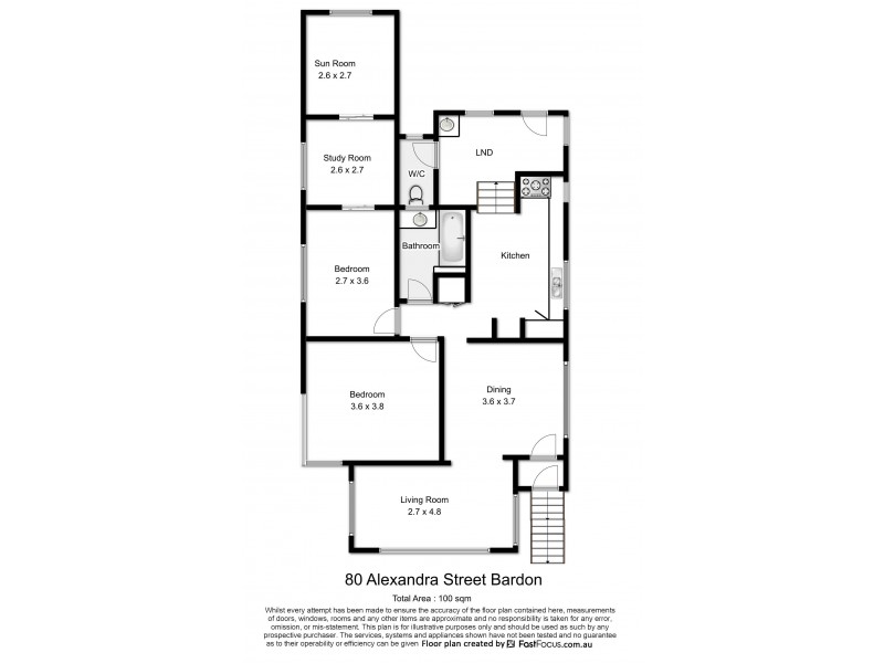 80 Alexandra Street, Bardon QLD 4065 Floorplan