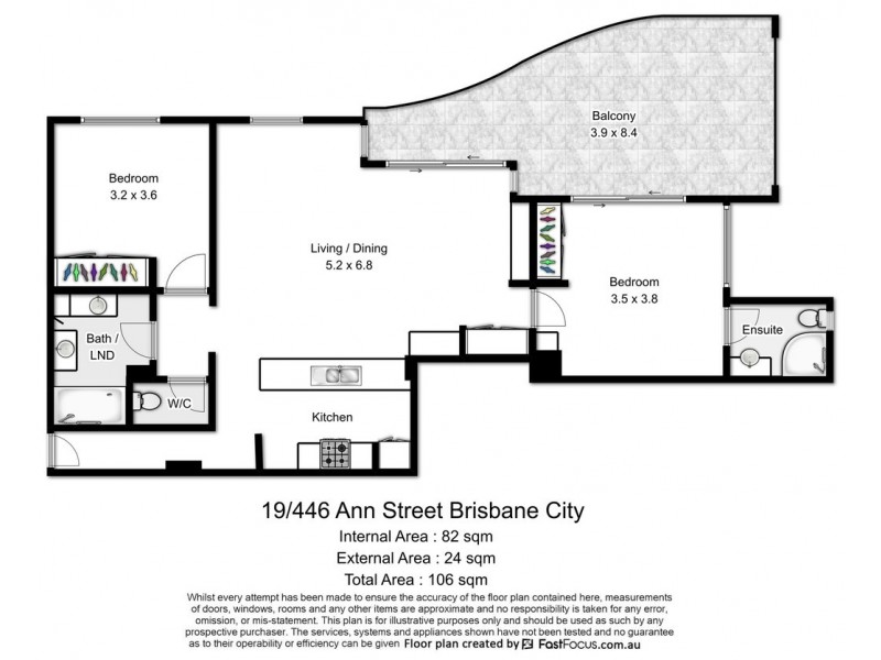 19/446 Ann Street, Brisbane City QLD 4000 Floorplan