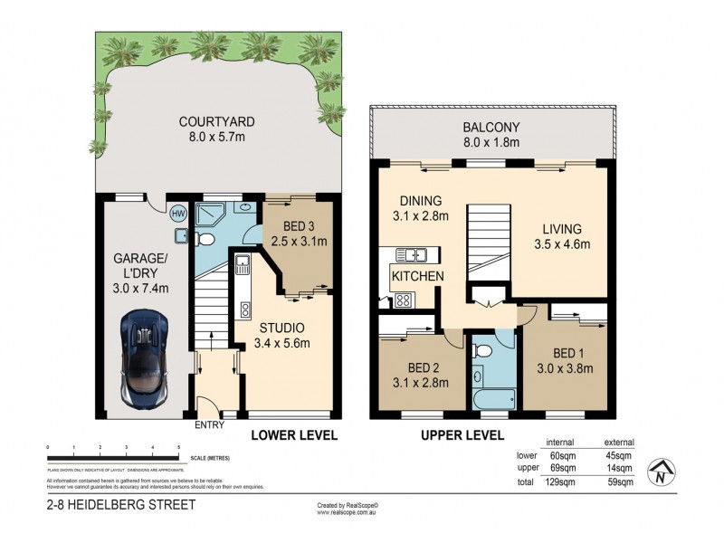 2/8 Heidelberg Street, East Brisbane QLD 4169 Floorplan