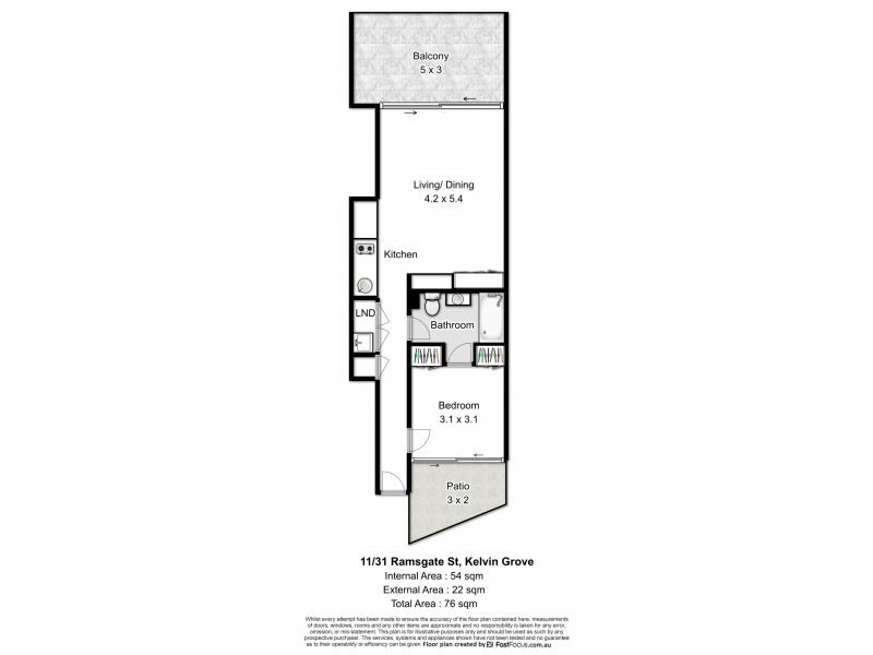 11/31 Ramsgate Street, Kelvin Grove QLD 4059 Floorplan