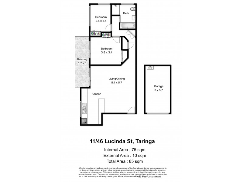 11/46 Lucinda Street, Taringa QLD 4068 Floorplan