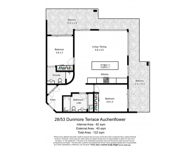 28/53 Dunmore Terrace, Auchenflower QLD 4066 Floorplan