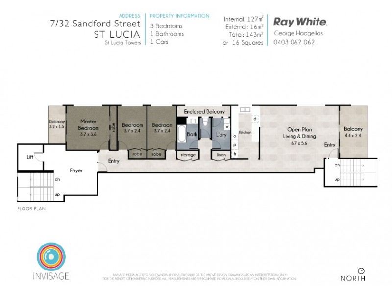 7/32 Sandford Street, St Lucia QLD 4067 Floorplan