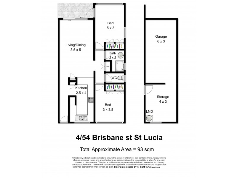 4/54 Brisbane Street, St Lucia QLD 4067 Floorplan