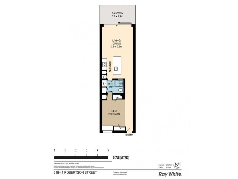 216/41 Robertson Street, Fortitude Valley QLD 4006 Floorplan