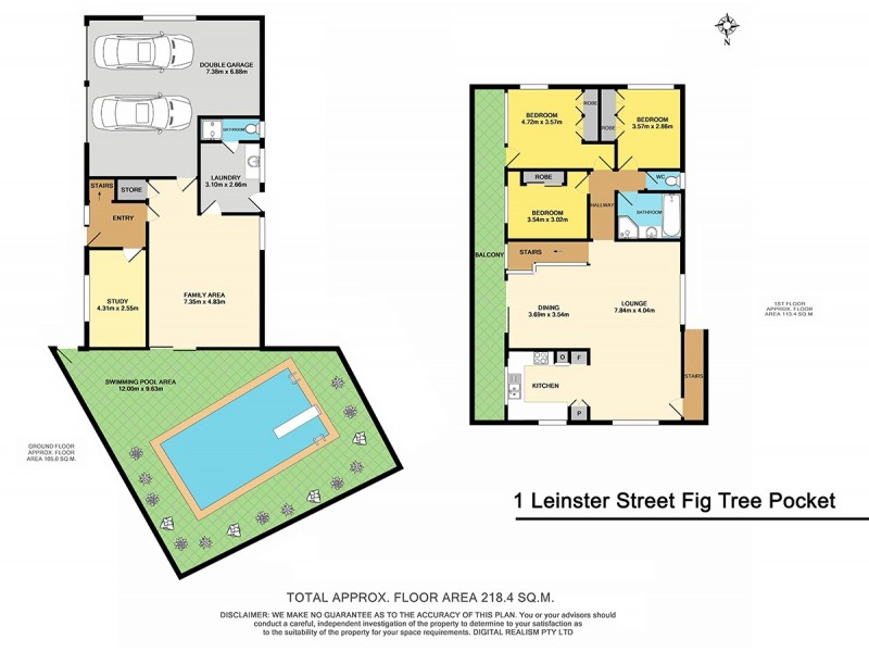 1 Leinster Street, Fig Tree Pocket QLD 4069 Floorplan