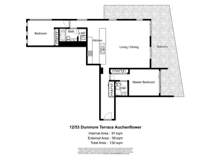 12/53 Dunmore Terrace, Auchenflower QLD 4066 Floorplan
