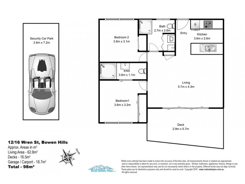 12/16 Wren Street, Bowen Hills QLD 4006 Floorplan