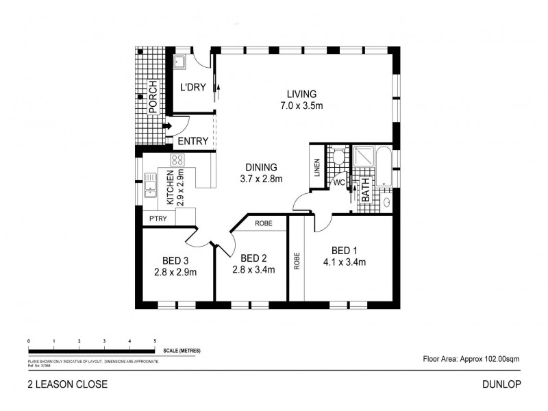 2 Leason Close, Dunlop ACT 2615 Floorplan