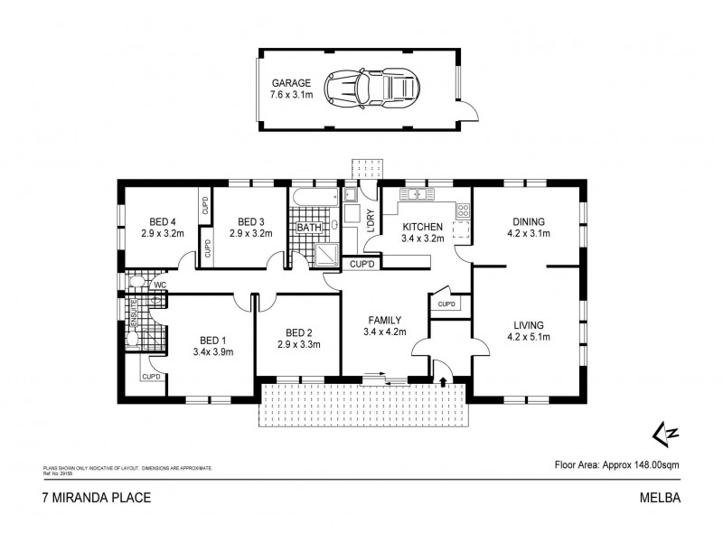 7 Miranda Place, Melba ACT 2615 Floorplan