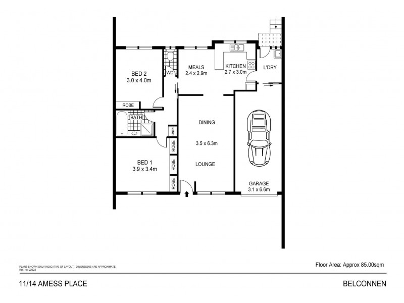 11/14 Amess Place, Belconnen ACT 2617 Floorplan