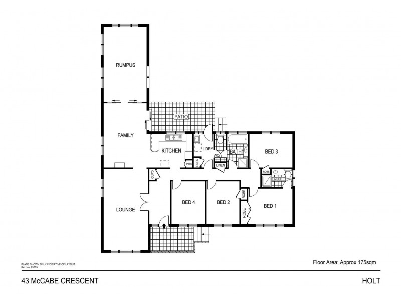 43 McCabe Crescent, Holt ACT 2615 Floorplan
