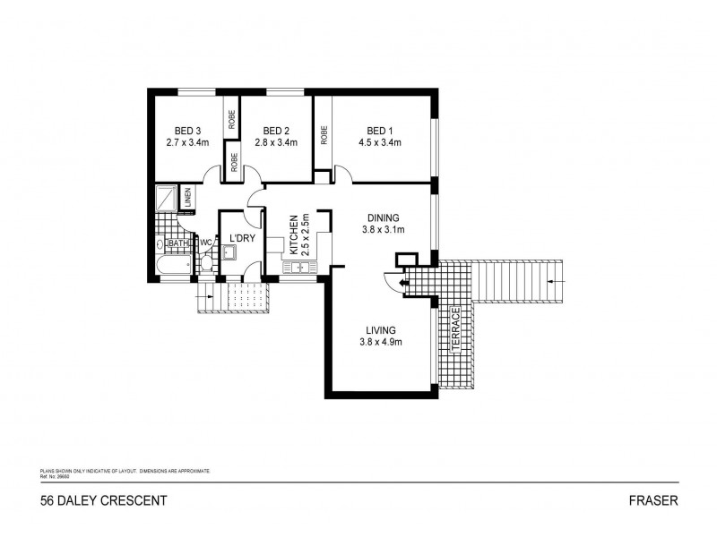 56 Daley Crescent, Fraser ACT 2615 Floorplan