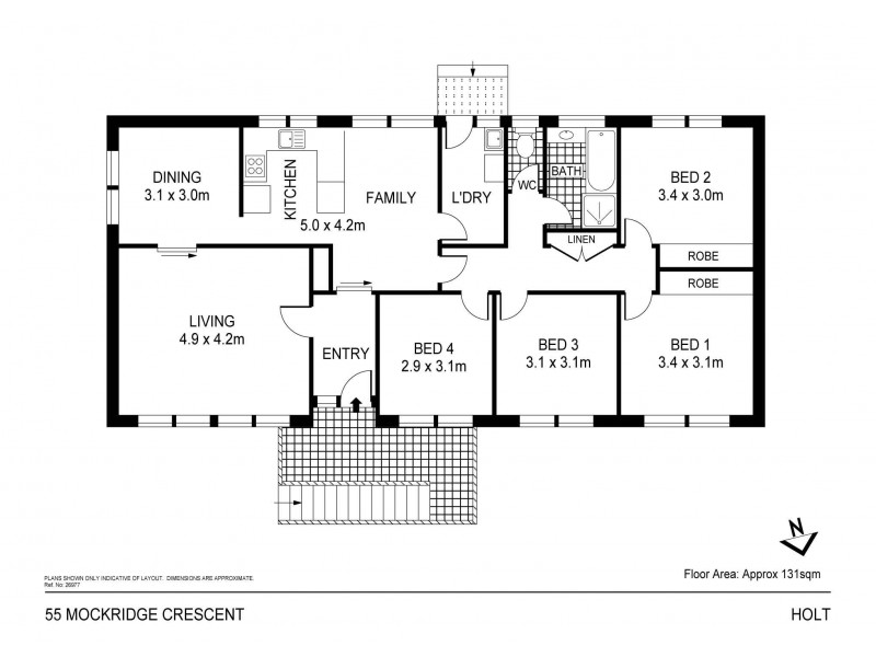 55 Mockridge Crescent, Holt ACT 2615 Floorplan