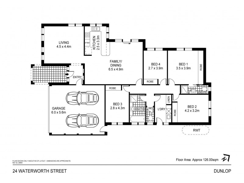 24 Waterworth Street, Dunlop ACT 2615 Floorplan
