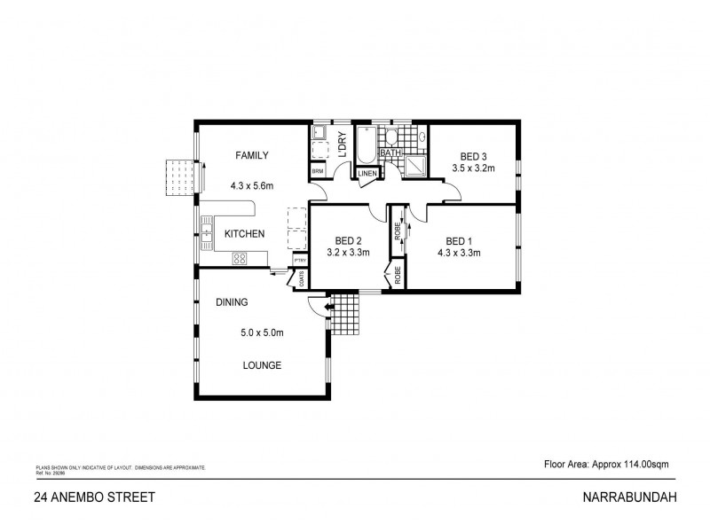 24 Anembo Street, Narrabundah ACT 2604 Floorplan