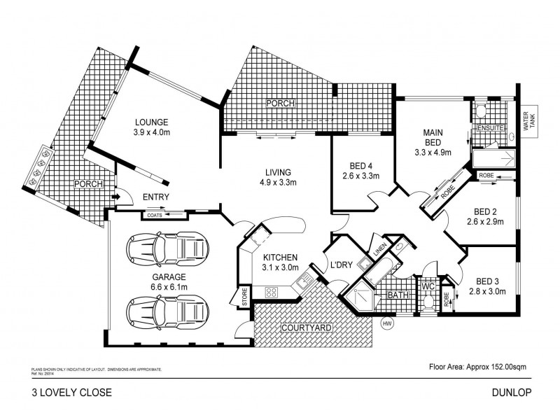 3 Lovely Close, Dunlop ACT 2615 Floorplan