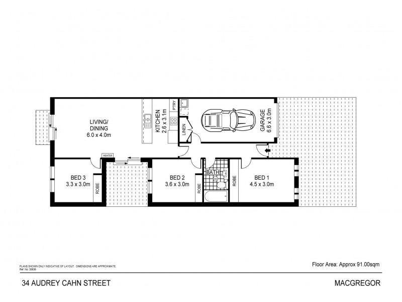 34 Audrey Cahn Street, Macgregor ACT 2615 Floorplan