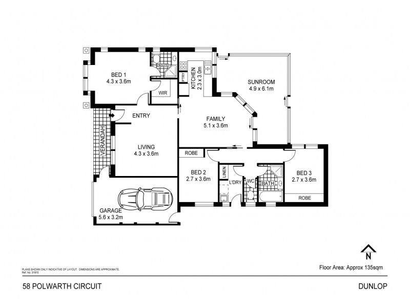 58 Polwarth Circuit, Dunlop ACT 2615 Floorplan