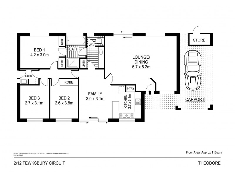 2/12 Tewksbury Circuit, Theodore ACT 2905 Floorplan