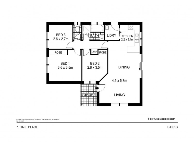 1 Hall Place, Banks ACT 2906 Floorplan