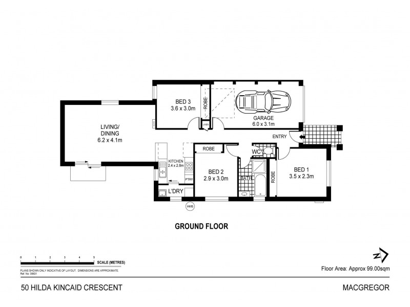 50 Hilda Kincaid Crescent, Macgregor ACT 2615 Floorplan