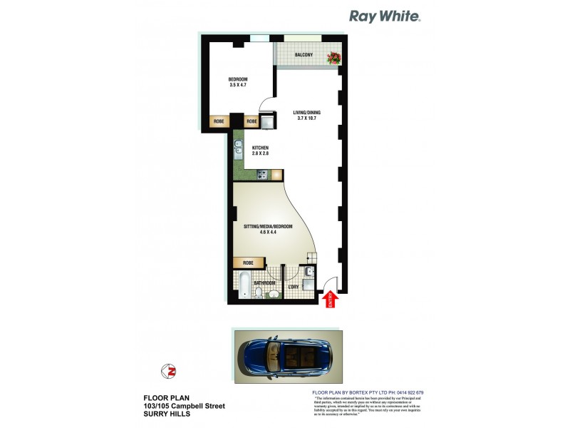 103/105 Campbell Street, Surry Hills NSW 2010 Floorplan