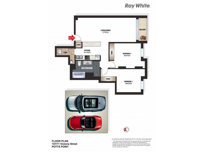 157/71 Victoria Street, Potts Point NSW 2011 Floorplan